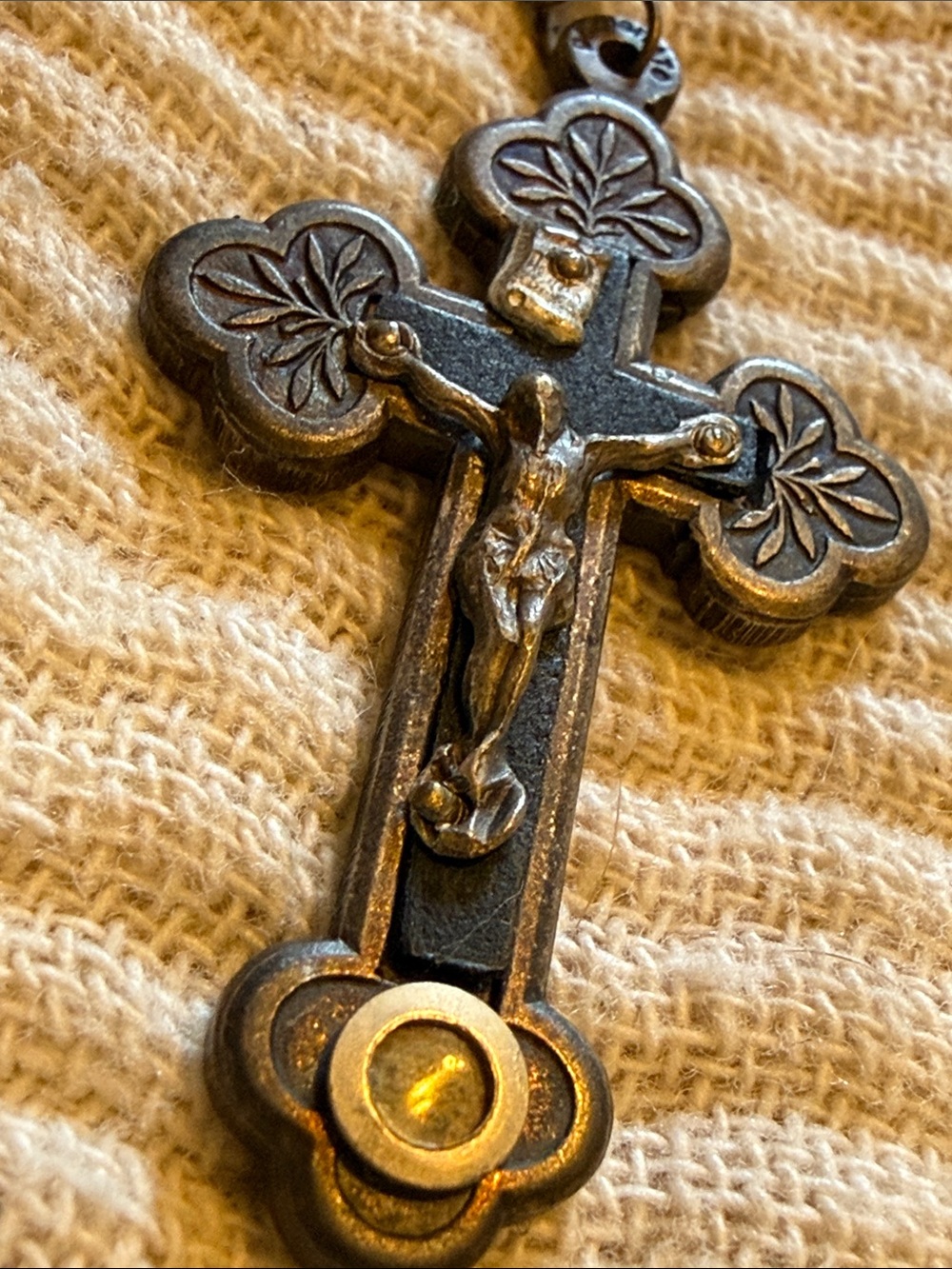 Black Bead Rosary Cross Necklace – Women’s Religious Jewelry